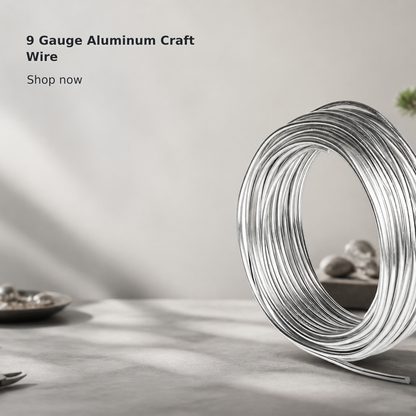 9-Gauge Aluminum Craft Wire – 3 mm × 50 Feet